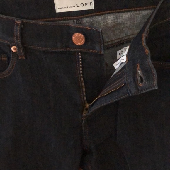 Loft Dark Wash Modern Straight Jeans - Picture 5 of 8